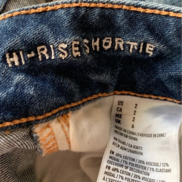 American Eagle Hi-Rise Shortie Cutoff Jean Shorts - Picture 5 of 5